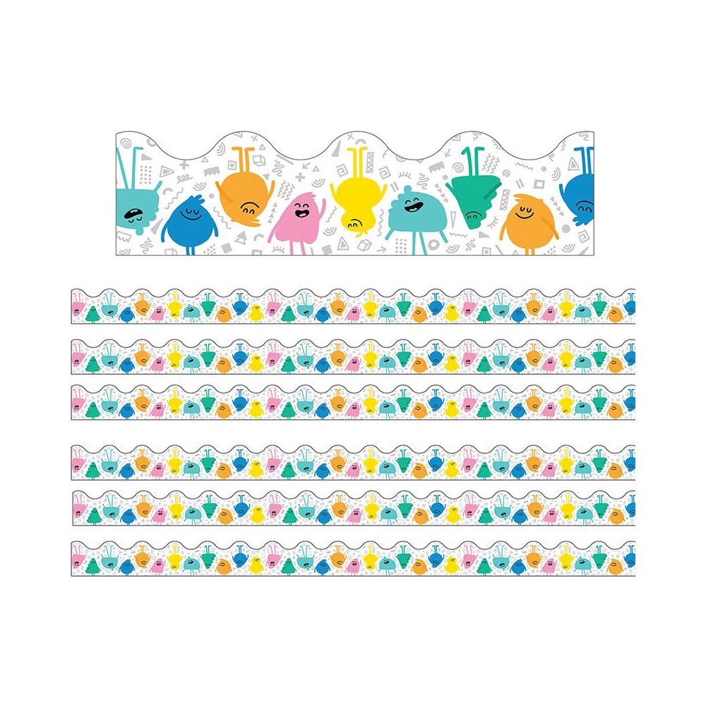 Happy Friends Scalloped Border, 39 Feet Per Pack, 6 Packs. Picture 2