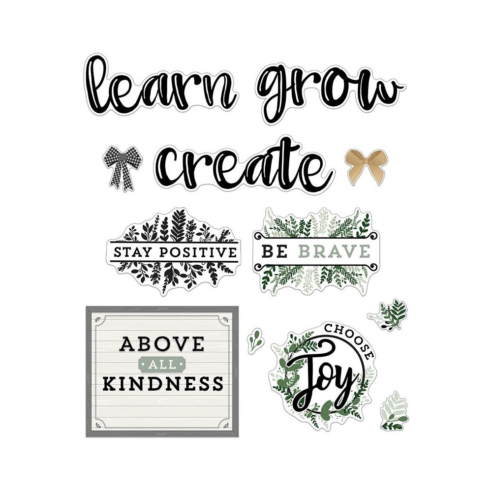 Farmhouse Motivational Signs Bulletin Board Set, 34 Pieces. Picture 2
