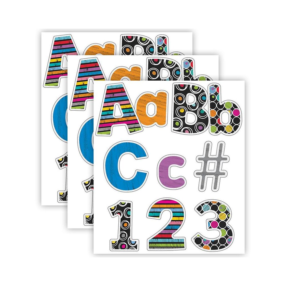 Colorful Chalkboard Combo Pack EZ Letters, 219 Pieces Per Pack, 3 Packs. Picture 2