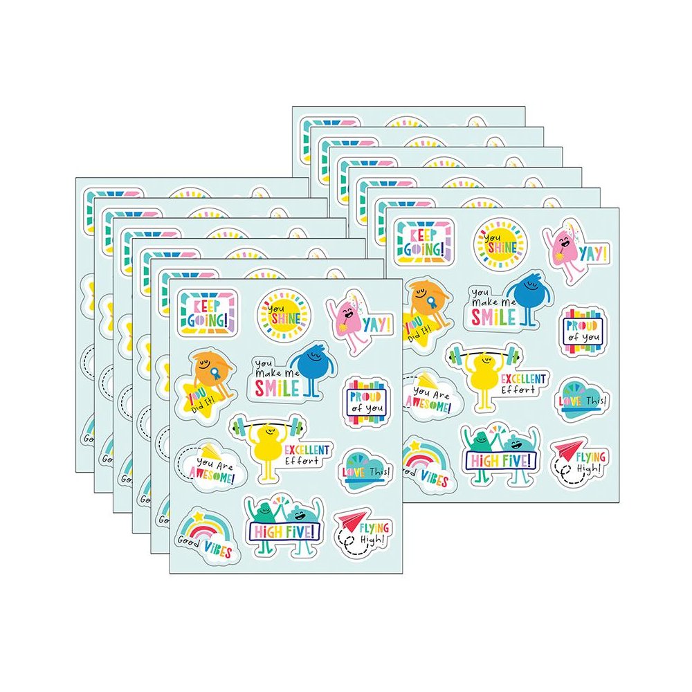 Happy Place Motivators Motivational Stickers, 72 Per Pack, 12 Packs. Picture 2