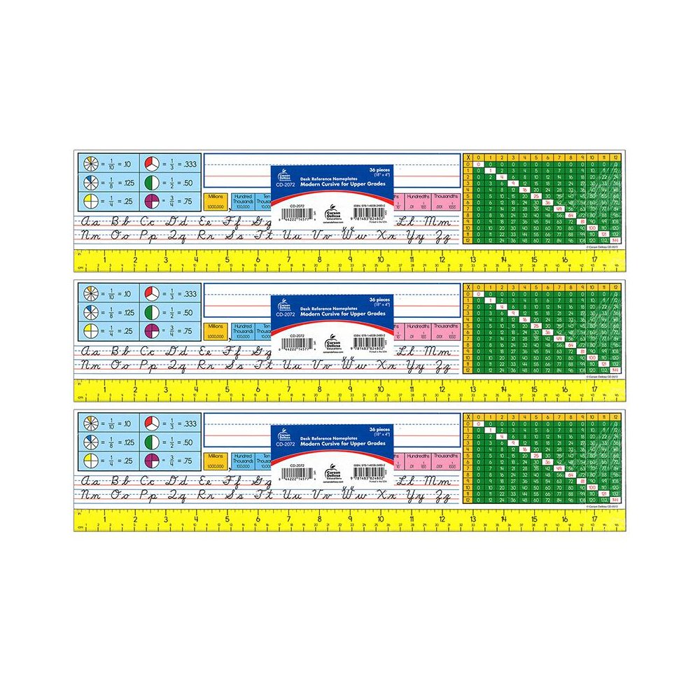 Desk Reference Nameplates, Modern Cursive, 36 Per Pack, 3 Packs. Picture 2
