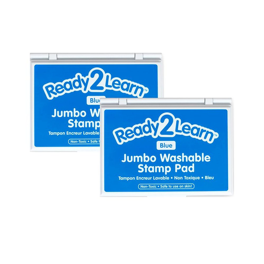 Jumbo Washable Stamp Pad - Blue - 6.2"L x 4.1"W - Pack of 2. Picture 2
