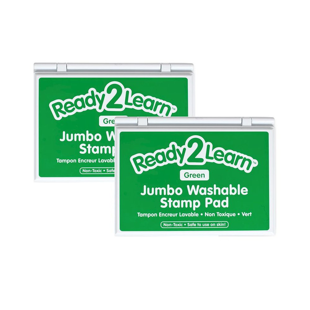 Jumbo Washable Stamp Pad - Green - 6.2"L x 4.1"W - Pack of 2. Picture 2