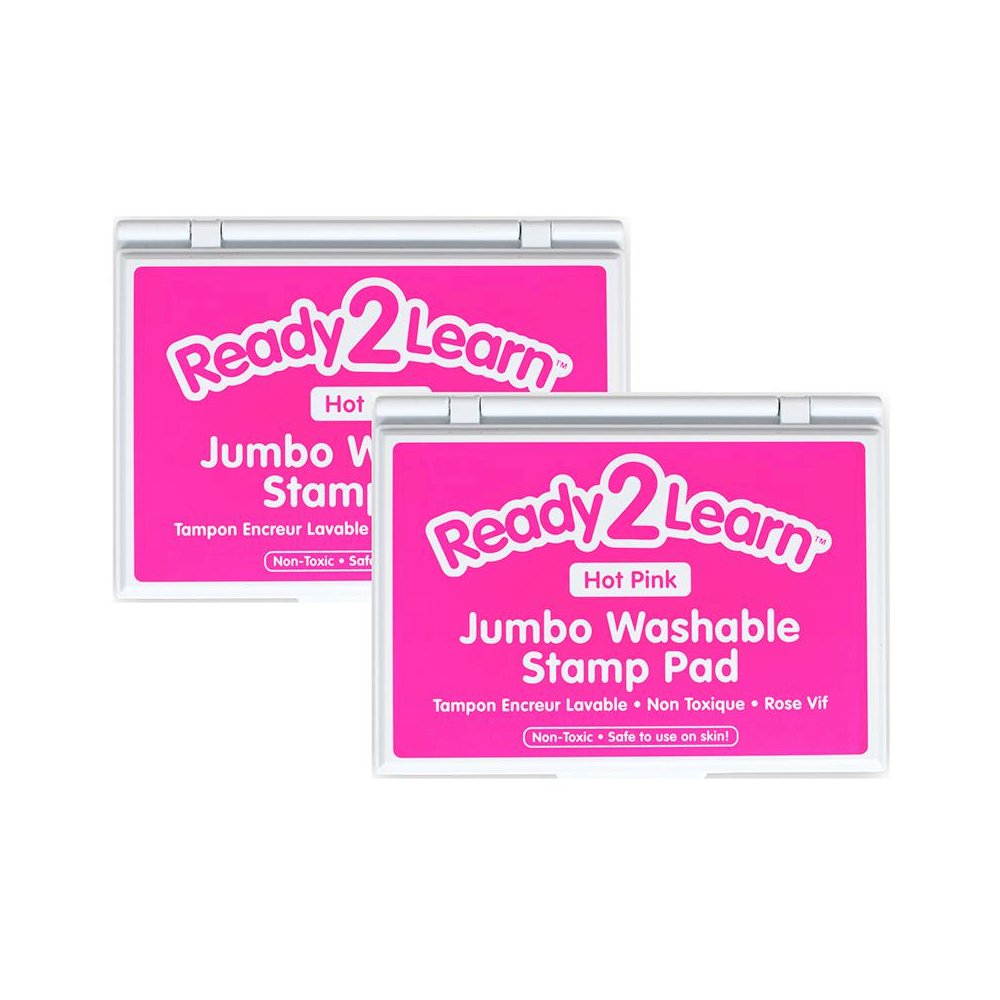 Jumbo Washable Stamp Pad - Hot Pink - 6.2"L x 4.1"W - Pack of 2. Picture 2