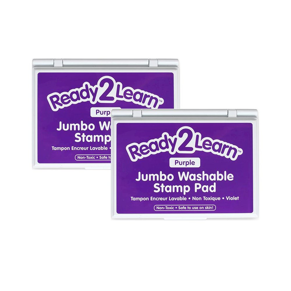 Jumbo Washable Stamp Pad - Purple - 6.2"L x 4.1"W - Pack of 2. Picture 2