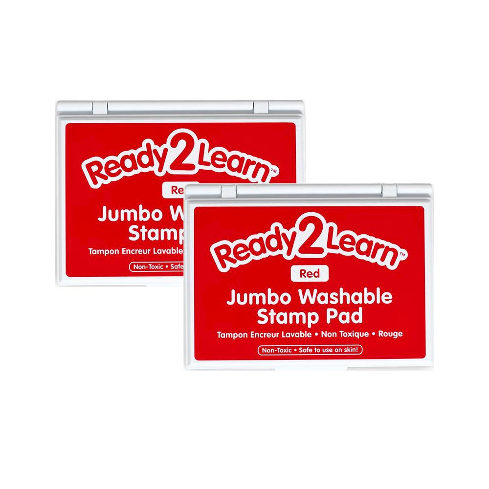 Jumbo Washable Stamp Pad - Red - 6.2"L x 4.1"W - Pack of 2. Picture 2