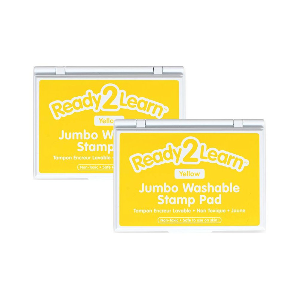 Jumbo Washable Stamp Pad - Yellow - 6.2"L x 4.1"W - Pack of 2. Picture 2