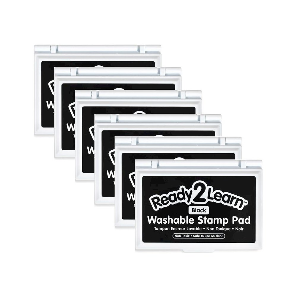 Washable Stamp Pad - Black - Pack of 6. Picture 2