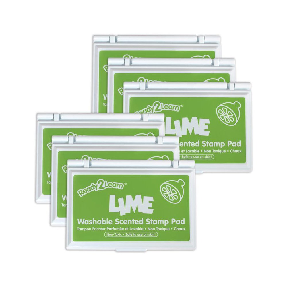 Washable Stamp Pad - Lime Scent, Green - Pack of 6. Picture 2