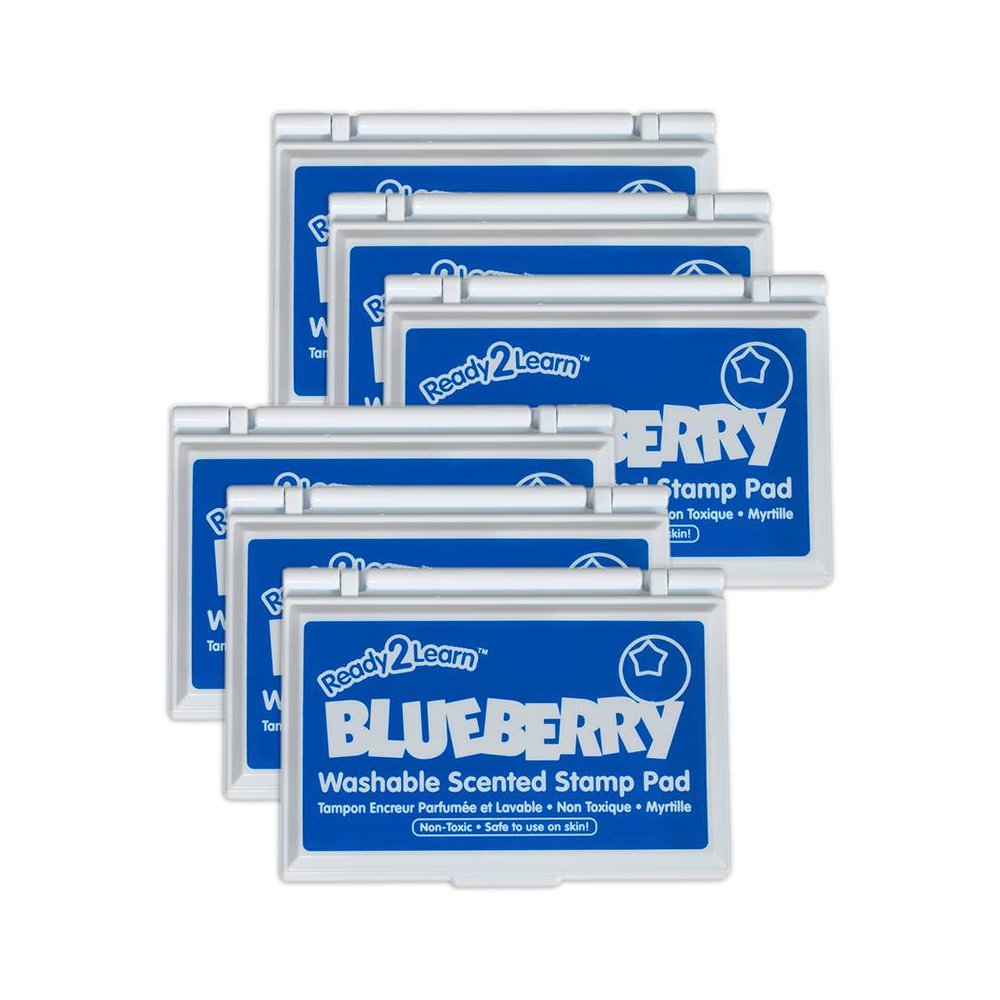 Washable Stamp Pad - Blueberry Scented, Blue - Pack of 6. Picture 2