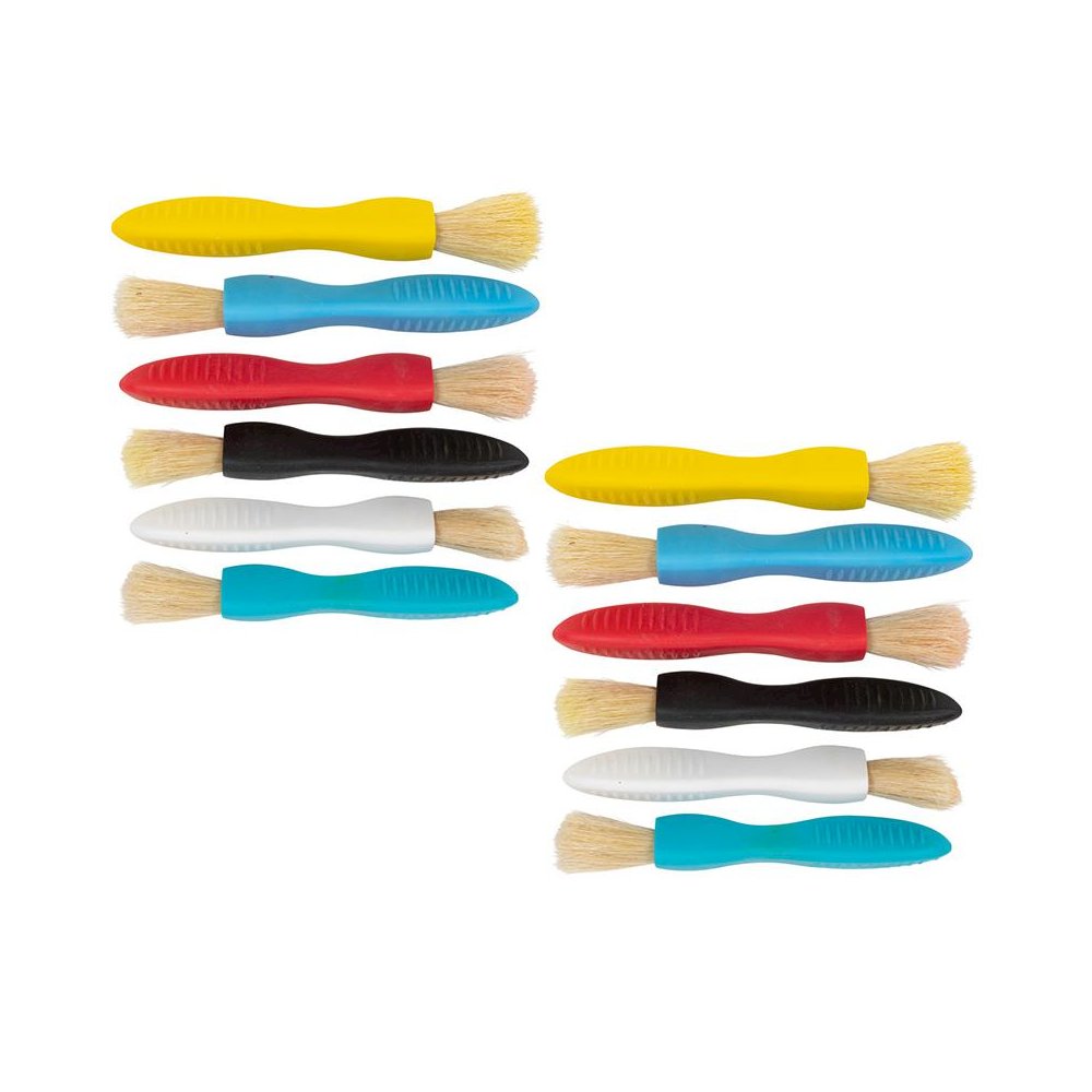 Triangle Grip Paint Brushes - 1 Size - 6 Per Set - 2 Sets. Picture 2