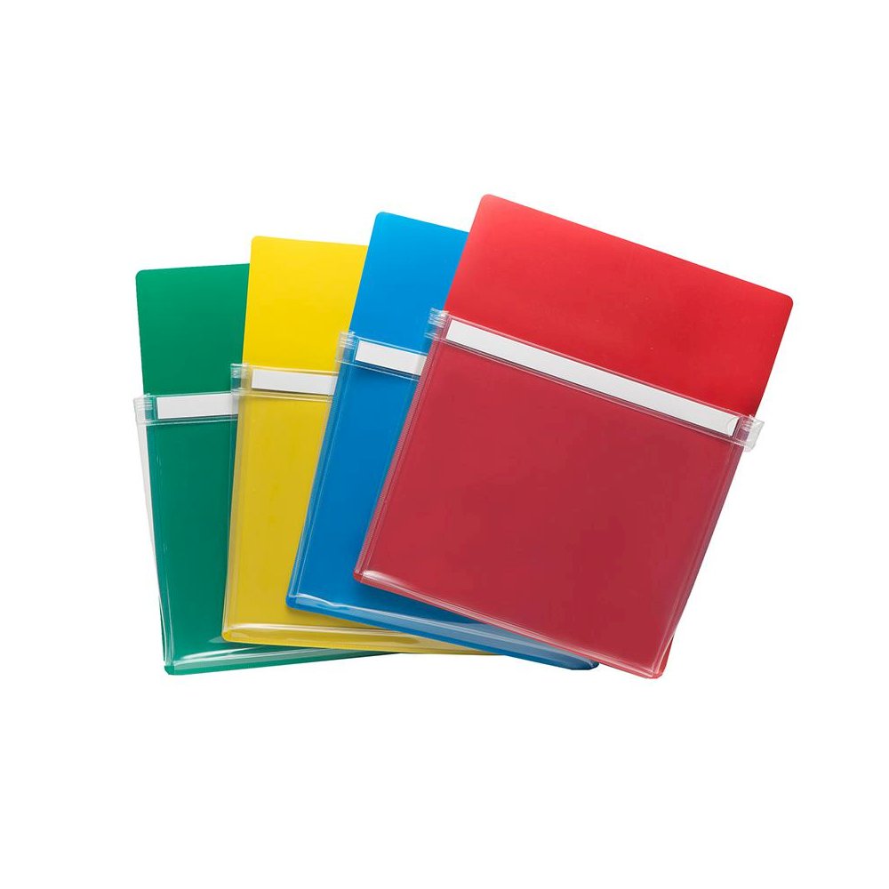 Magnetic Pockets, 9.5"W x 11.75"H, 4 Assorted Colors Per Pack. Picture 2