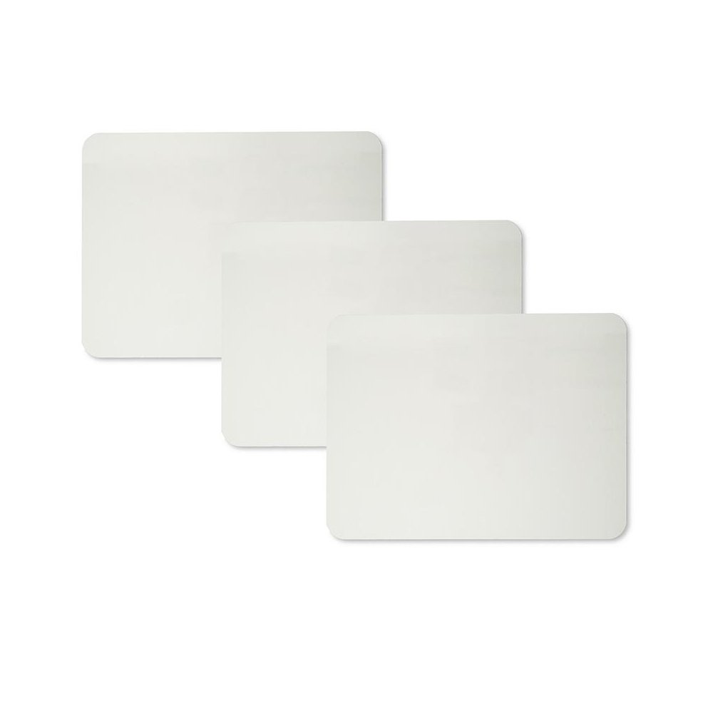 Magnetic Dry Erase Board, Two Sided, Plain/Plain, 9" x 12", Pack of 3. Picture 2