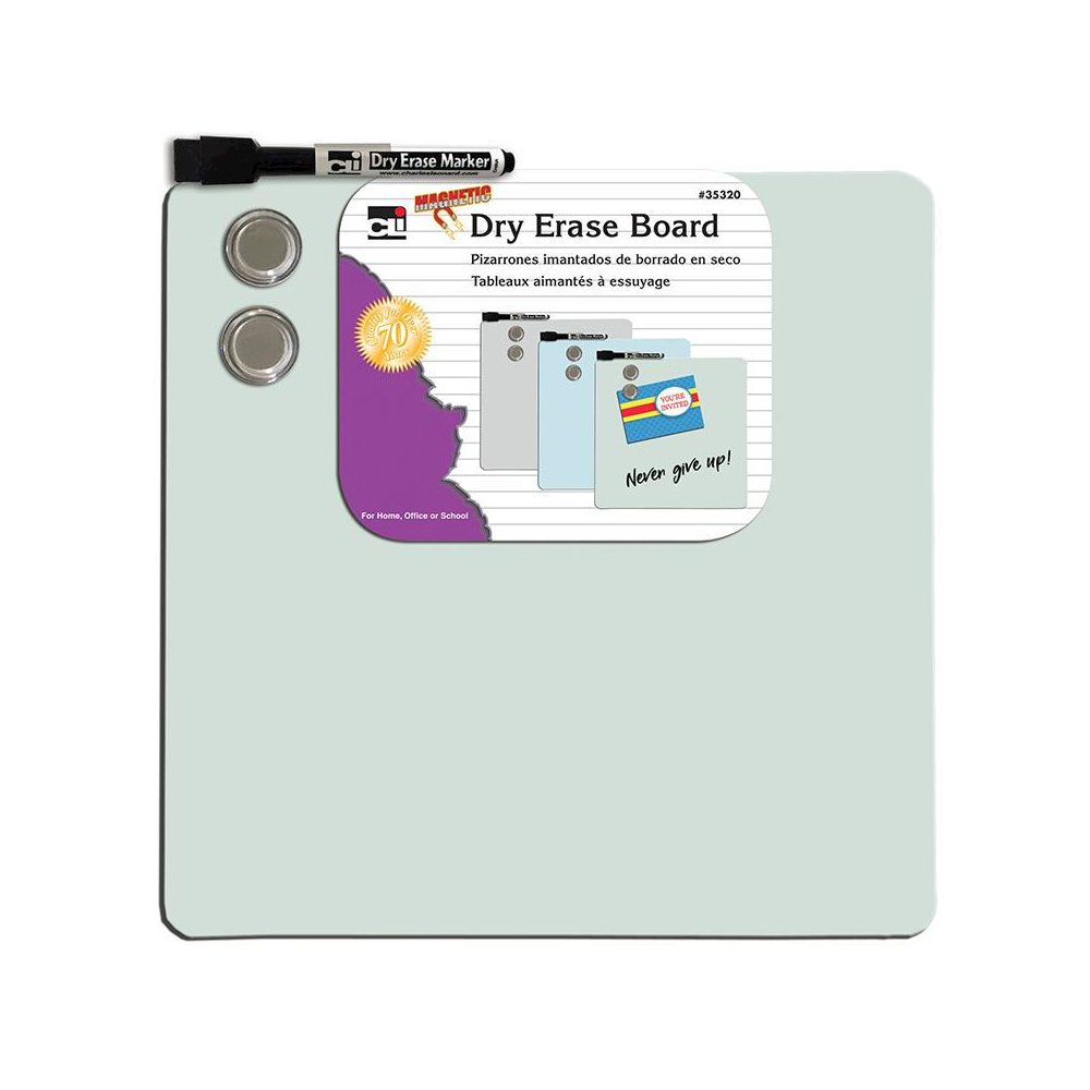 Magnetic Dry Erase Board with Marker & Magnets, Unframed, Pack of 6. Picture 2