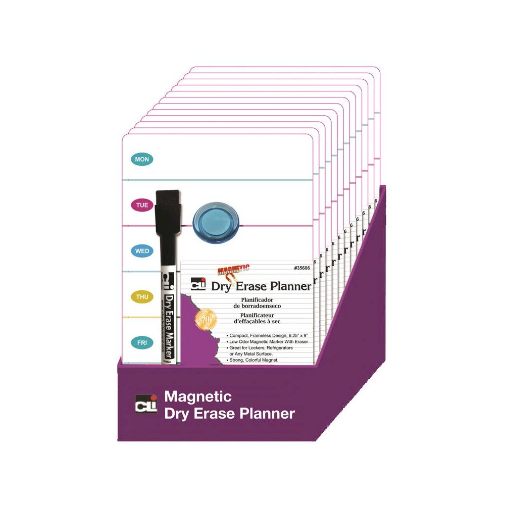 Mini Magnetic Dry Erase Planning Boards with Marker & Magnet, Set of 12. Picture 2