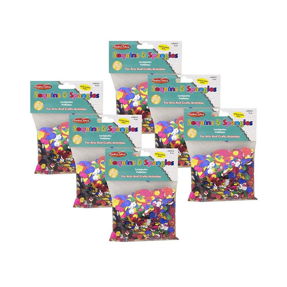 Glittering Sequins with Spangles, 4 oz Per Pack, 6 Packs. Picture 2