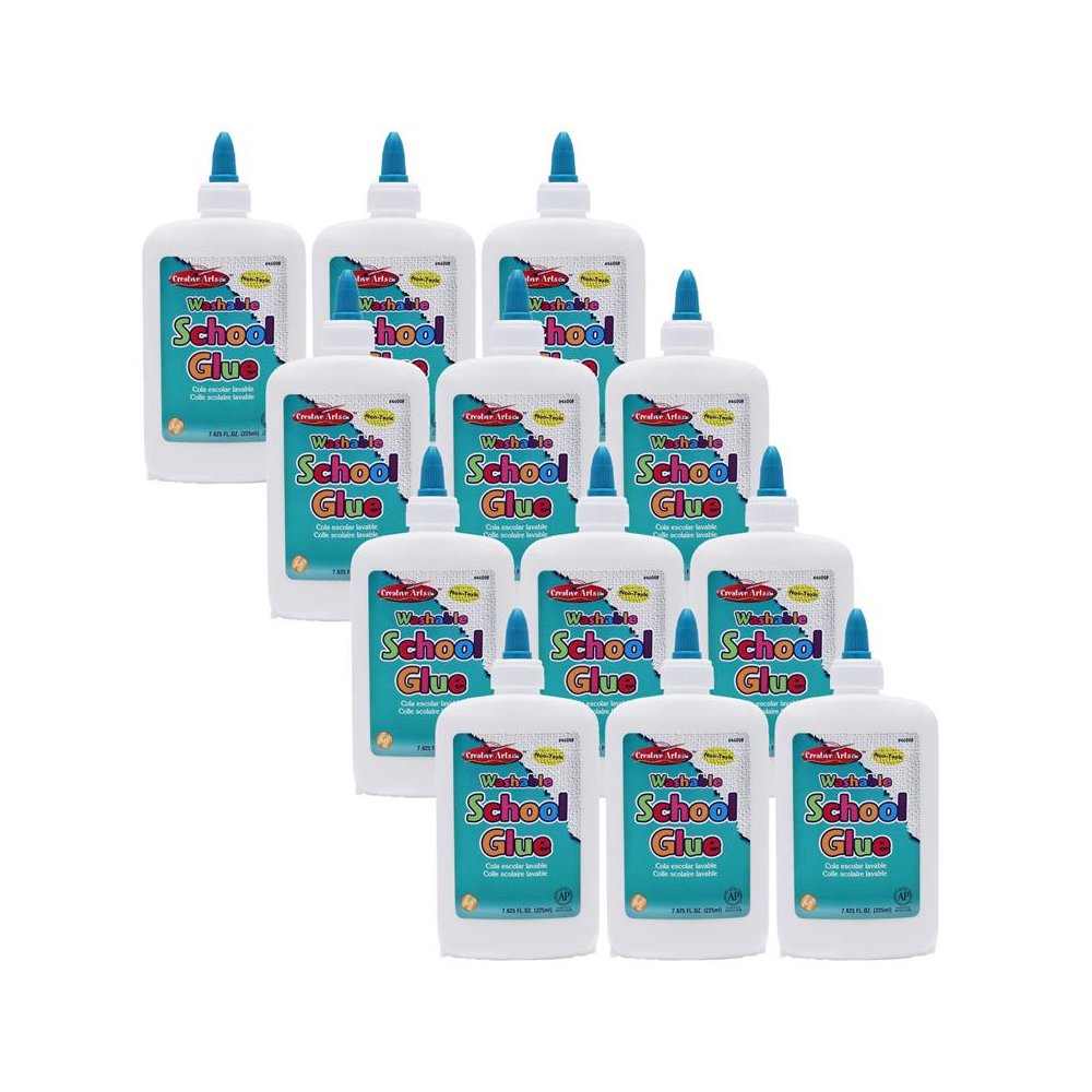 Economy Washable School Glue 8 oz, Pack of 12. Picture 2