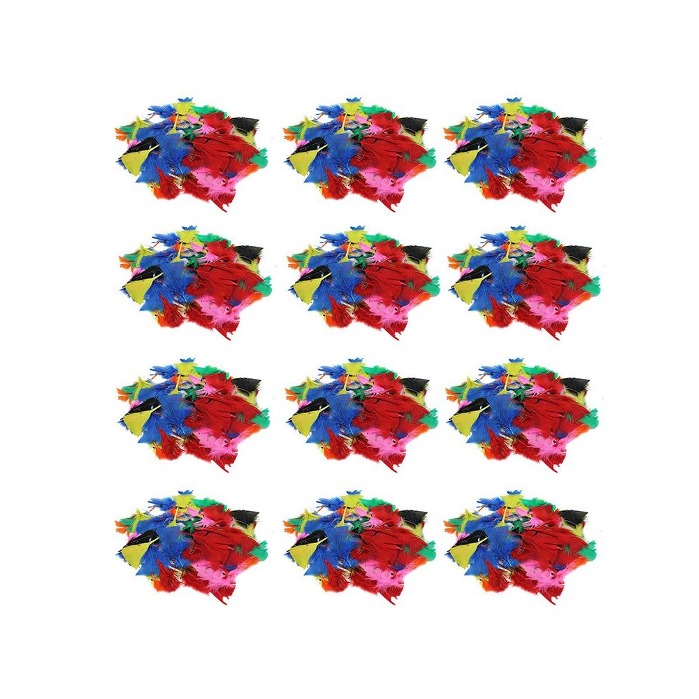 Turkey Feathers, Bright Colors, 14 Grams Per Pack, 12 Packs. Picture 2