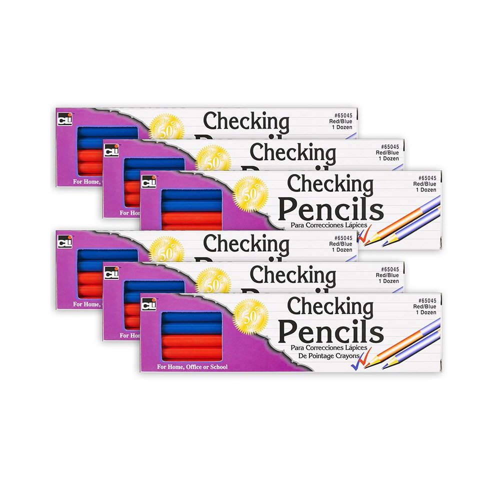 Combination Checking Pencils, Red/Blue, 12 Per Box, 6 Boxes. Picture 2