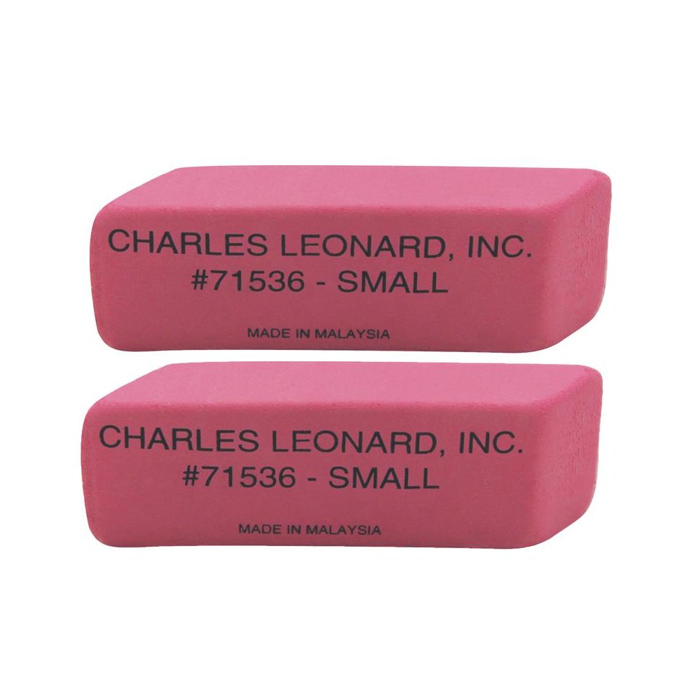 Small Natural Rubber Pink Wedge Eraser, 36 Per Pack, 2 Packs. Picture 2