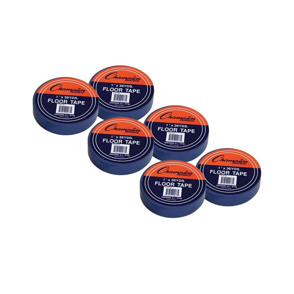Floor Marking Tape, 1" x 36 yd, Blue, 6 Rolls. Picture 2