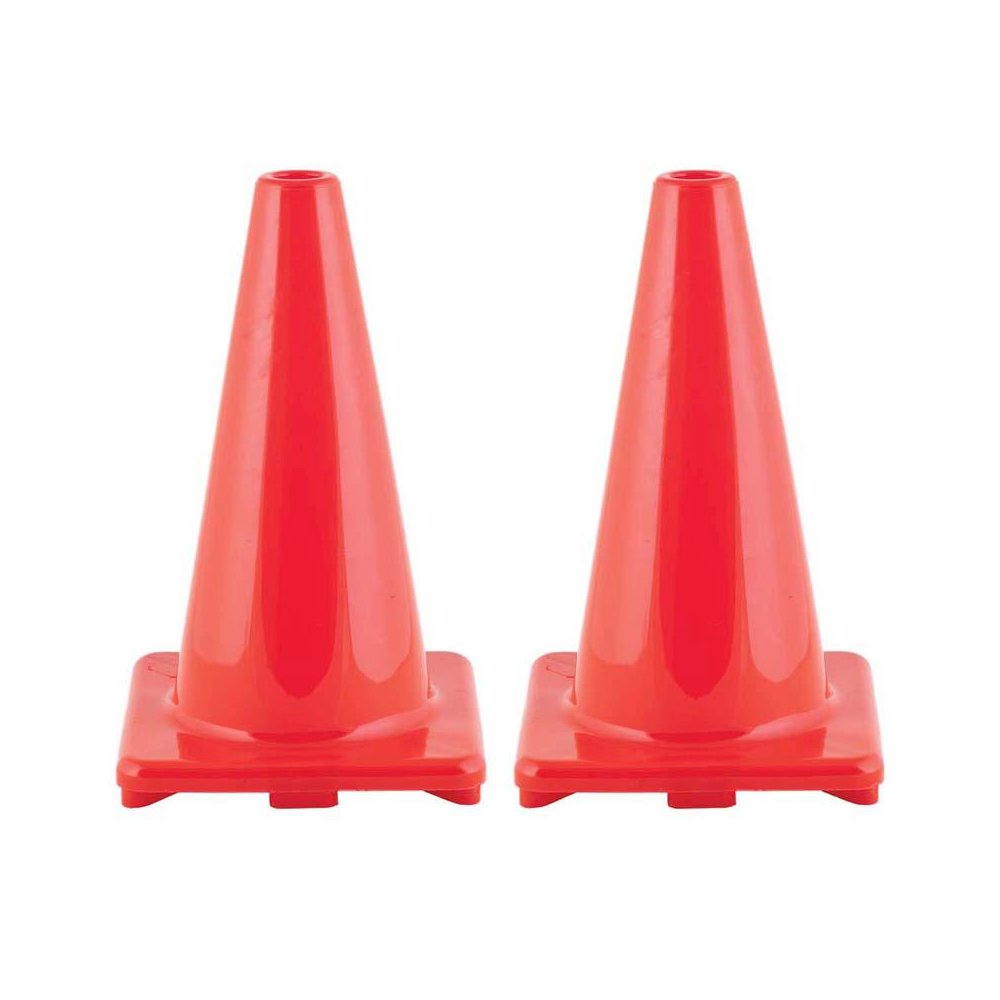 Hi-Visibility Flexible Vinyl Cone, 18" Orange, Pack of 2. Picture 2