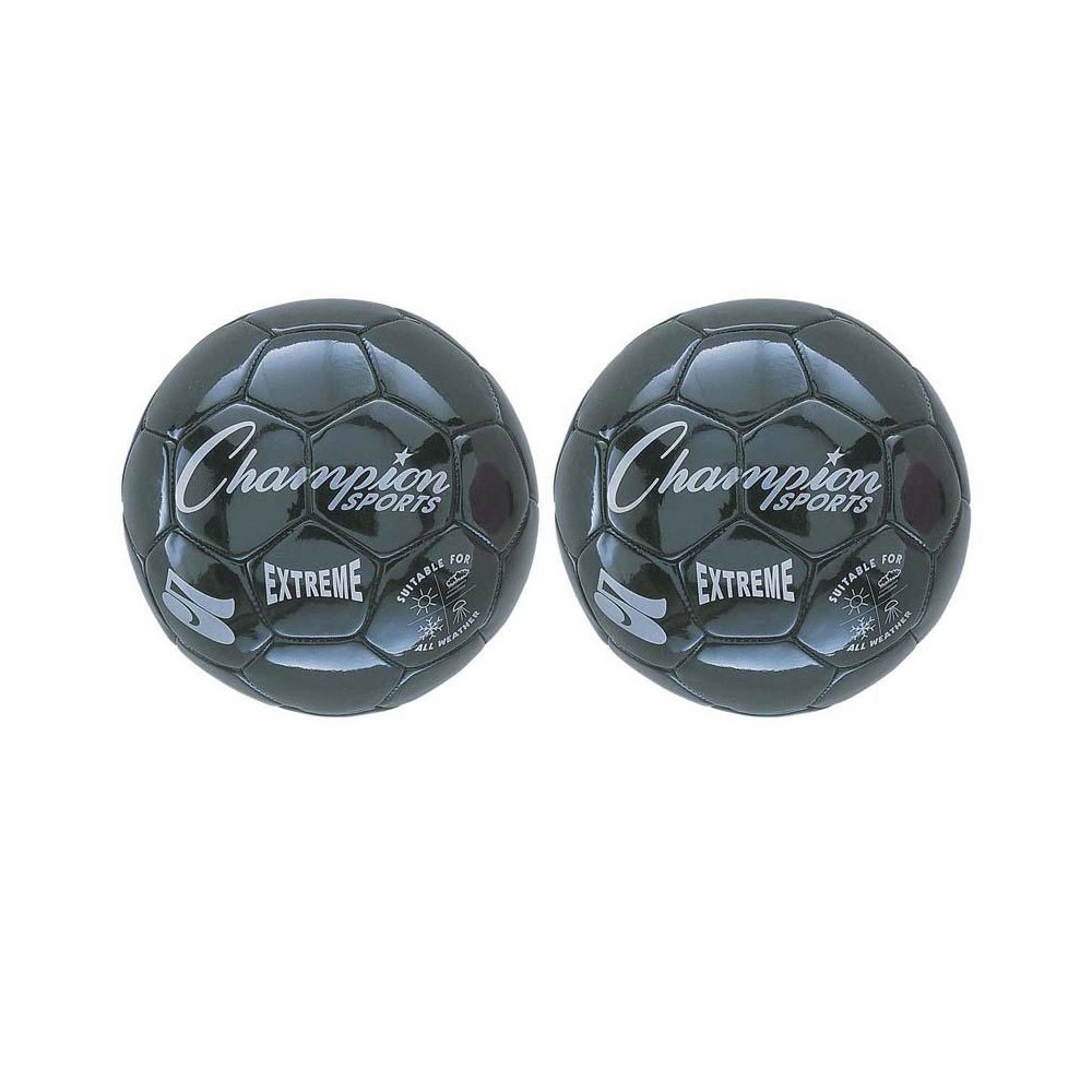 Extreme Soccer Ball, Size 5, Black, Pack of 2. Picture 2