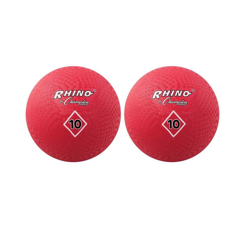 Playground Ball, 10", Red, Pack of 2. Picture 2