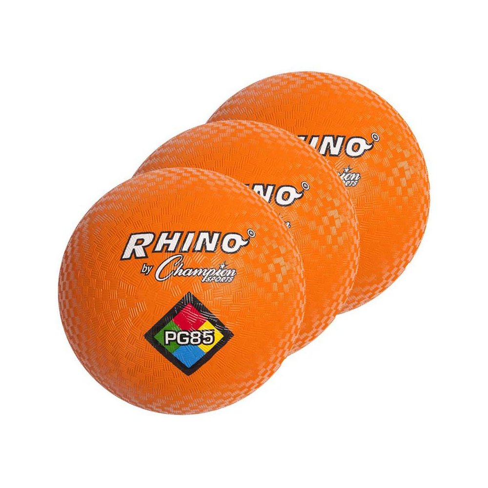Playground Ball, 8-1/2", Orange, Pack of 3. Picture 2