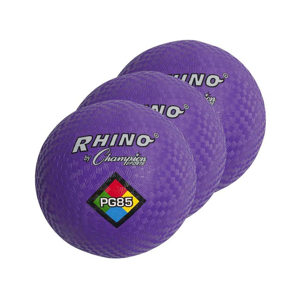 Playground Ball, 8-1/2", Purple, Pack of 3. Picture 2