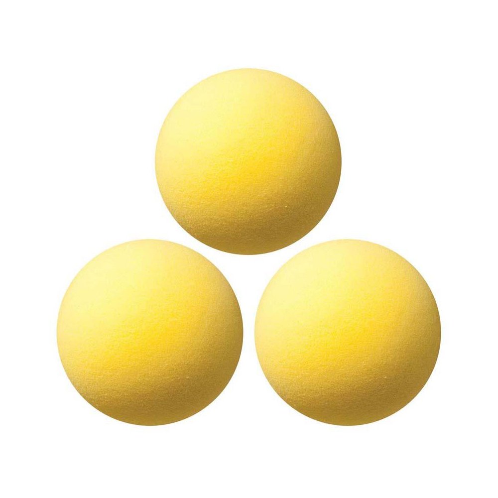 Uncoated Regular Density Foam Ball, 7", Yellow, Pack of 3. Picture 2