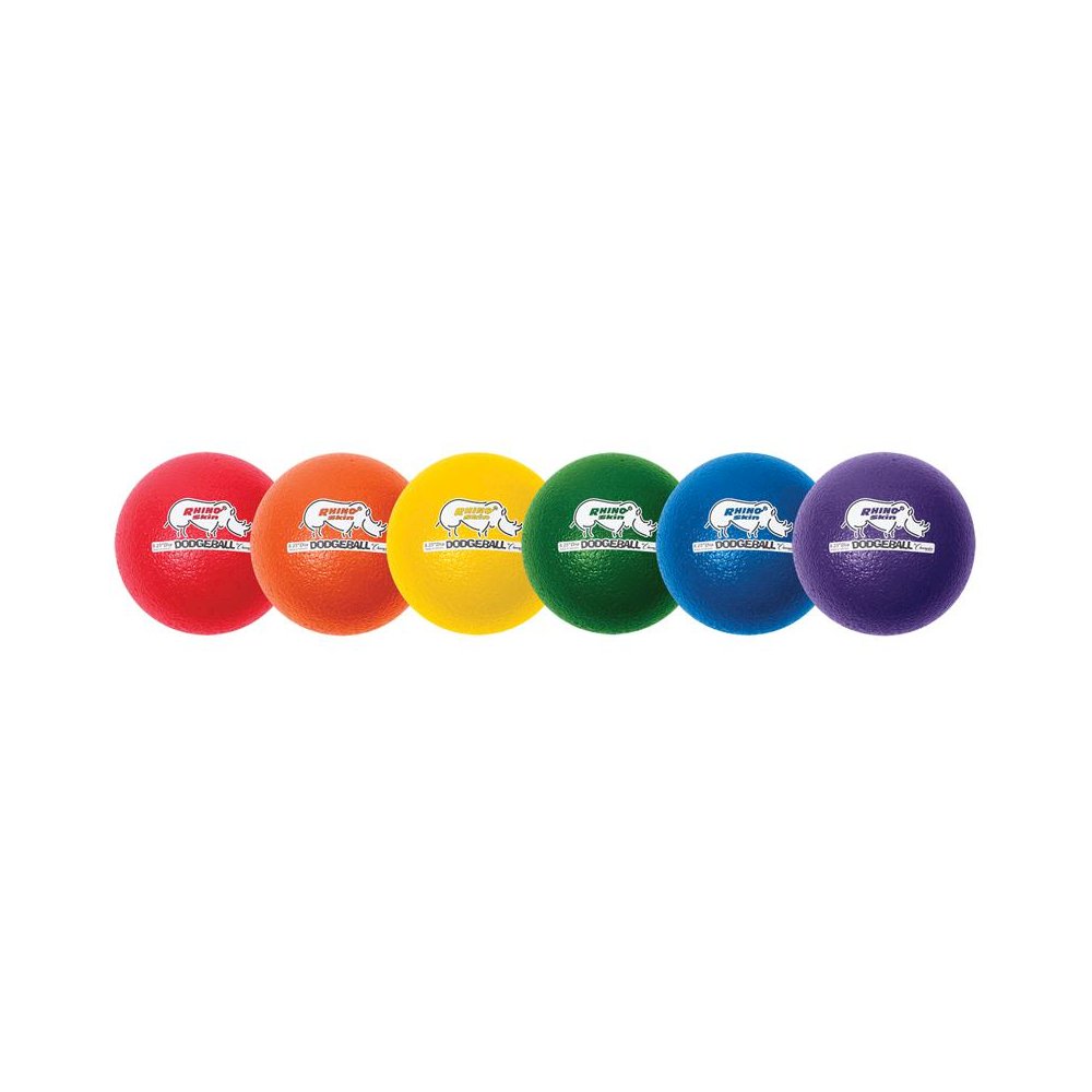 Rhino Skin 8-Inch Low Bounce Dodgeball Set, Assorted Colors, Set of 6. Picture 2
