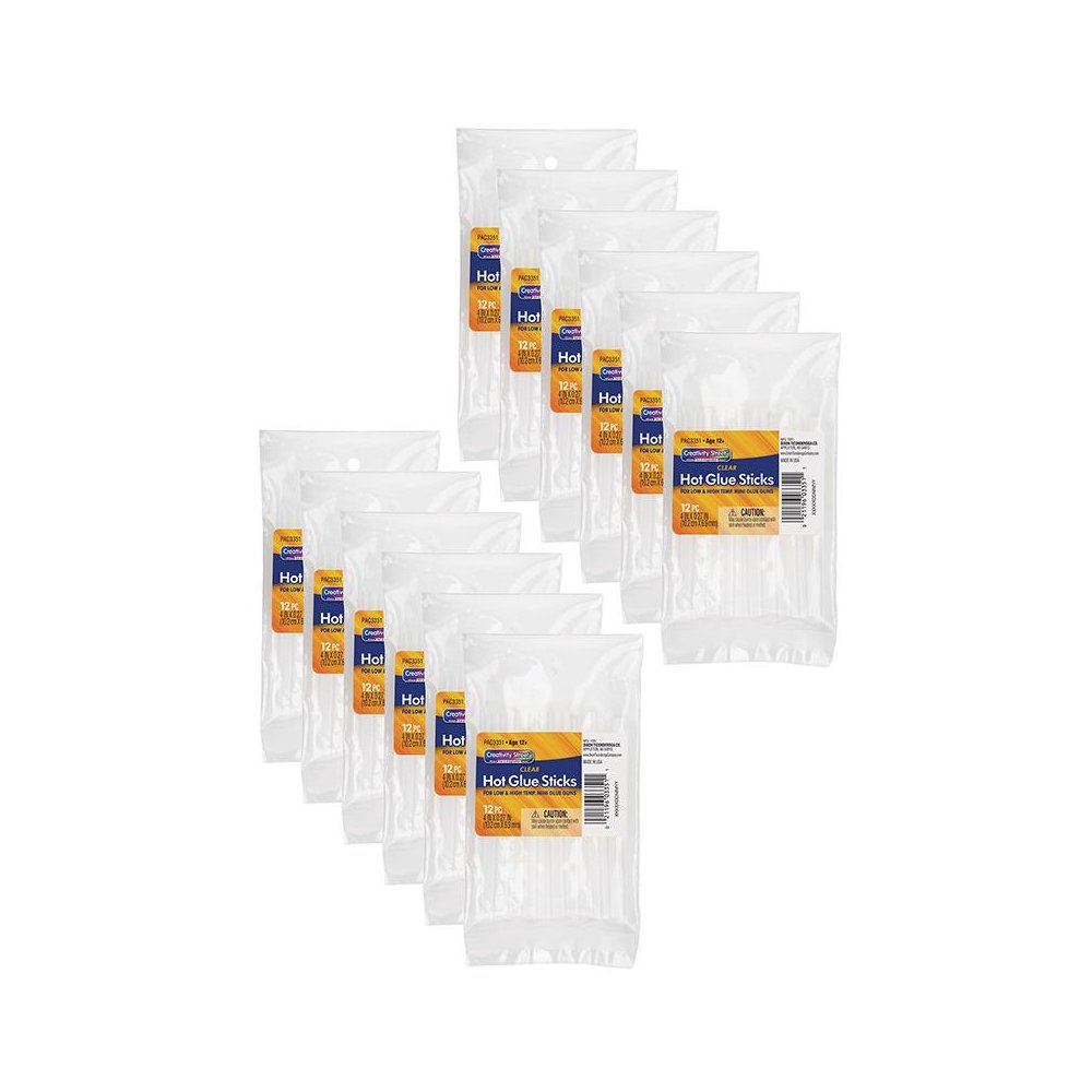 Hot Glue Sticks, Clear, 4" x 0.3125", 12 Per Pack, 12 Packs. Picture 2