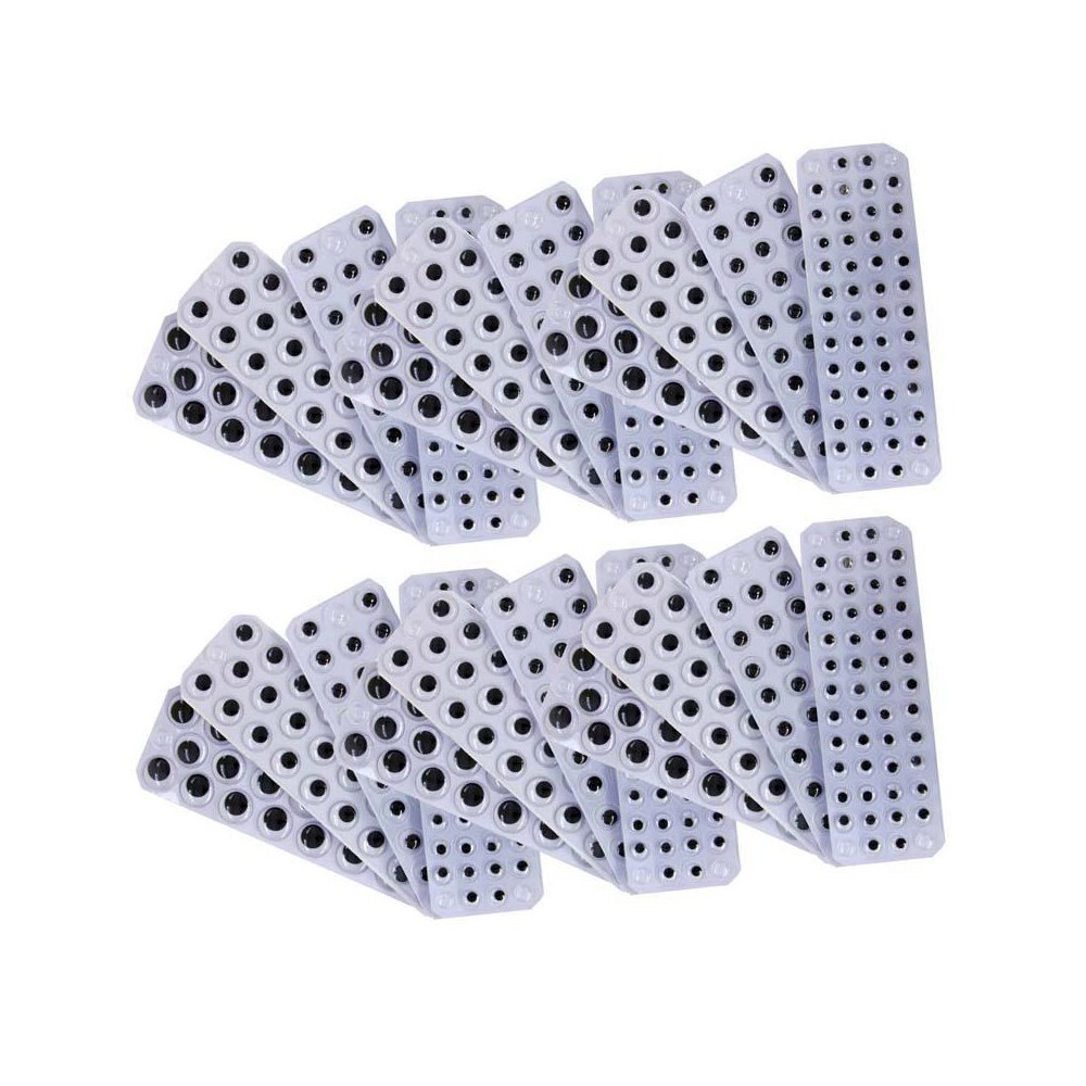 Peel & Stick Wiggle Eyes Black, Assorted Sizes, 137 Per Pack, 6 Packs. Picture 2