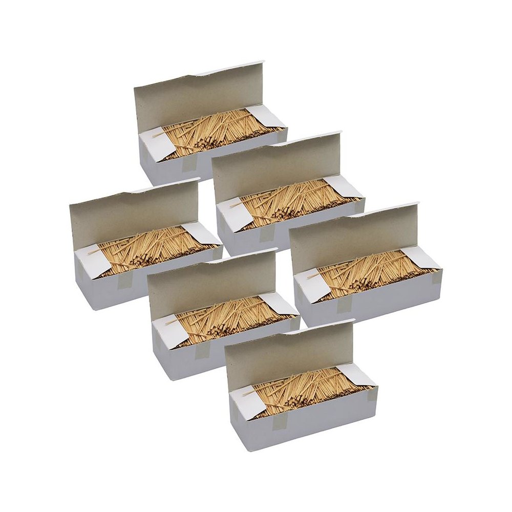 Natural Toothpicks, Flat, 2.25", 2500 Per Pack, 6 Packs. Picture 2