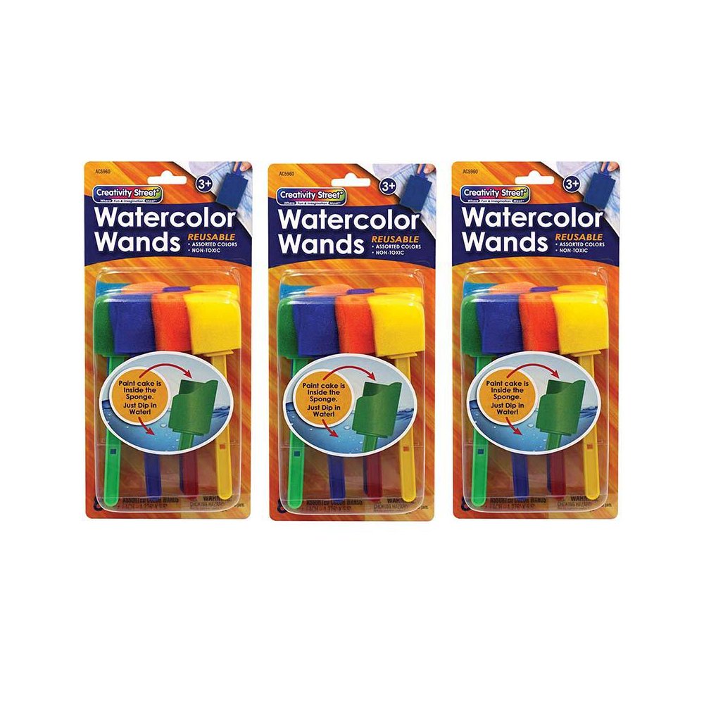 Watercolor Wands with Paint, 8 1-3/8" x 5-1/2", 8 Per Pack, 3 Packs. Picture 2