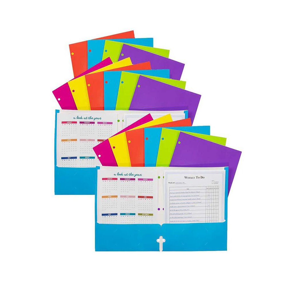2-Pocket Laminated Paper Portfolios, Pack of 18. Picture 2