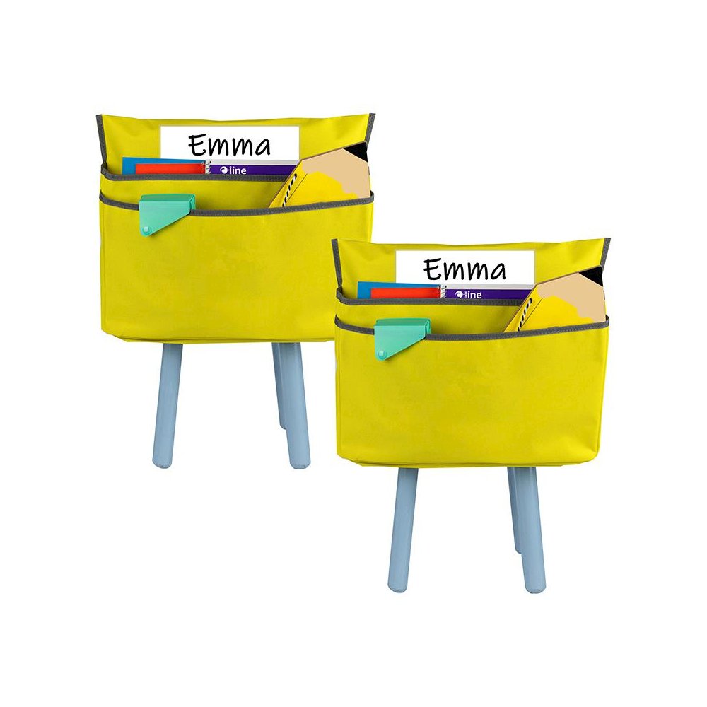 Small Chair Cubbie, 12", Sunny Yellow, Pack of 2. Picture 2