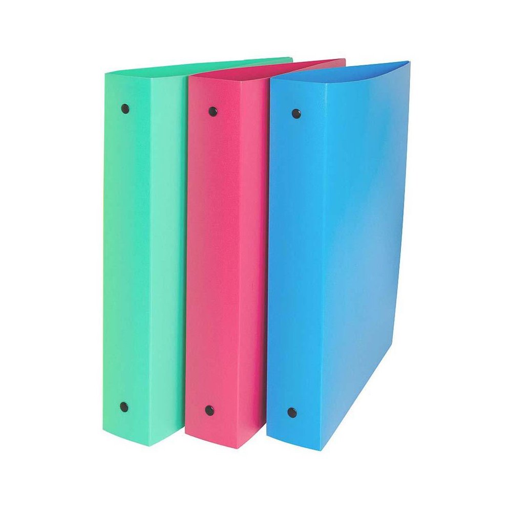 3-Ring Binder, 1.5" Capacity, Assorted Tropic Tones, Pack of 3. Picture 2