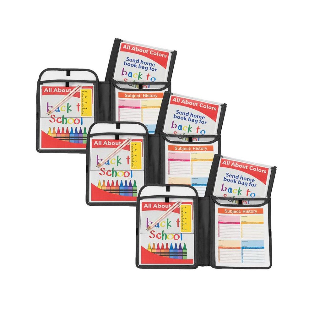 Homework Connector Folder, Black, Pack of 3. Picture 2