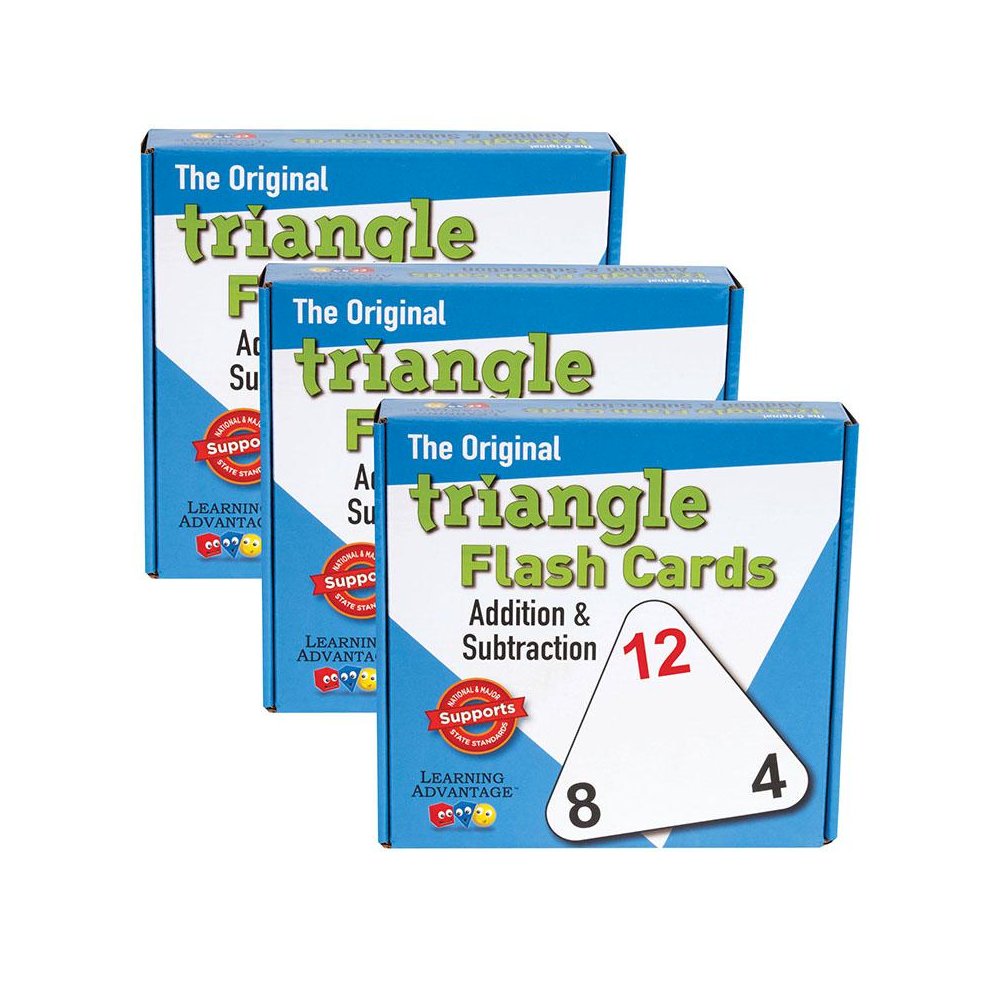 The Original Triangle Flash Cards - Addition & Subtraction - 20 Per Set - 3 Sets. Picture 2