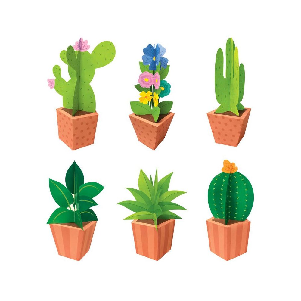 Positively Plants 3D POP! Potted Plants Bulletin Board Set. Picture 2