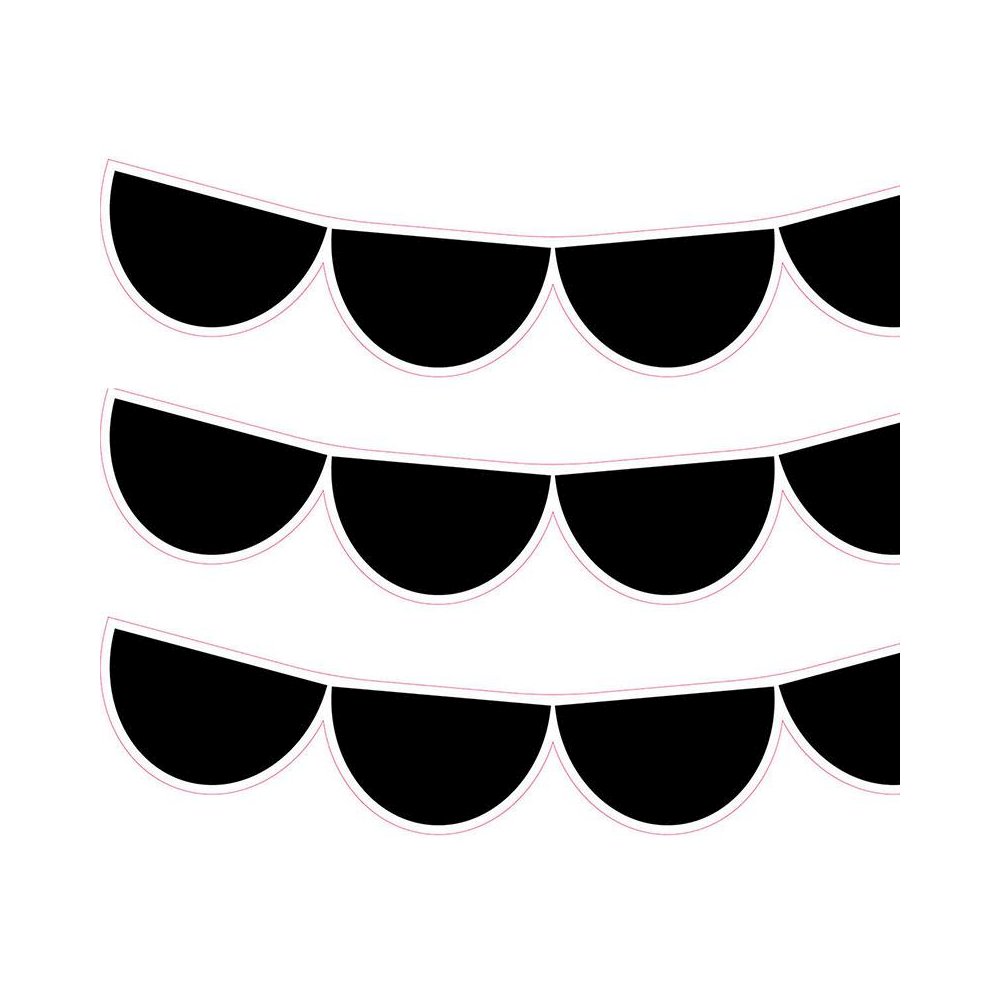 Black Half-Dots EZ Border, 48 Feet Per Pack, 3 Packs. Picture 2