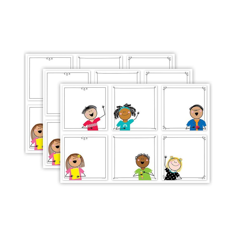 Stick Kids 6" Designer Cut-Outs, 36 Per Pack, 3 Packs. Picture 2