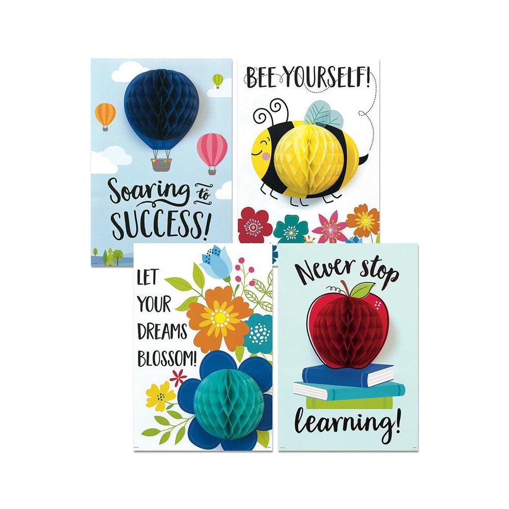 3D POP! Positive Mindset Inspire U 4-Poster Pack. Picture 2