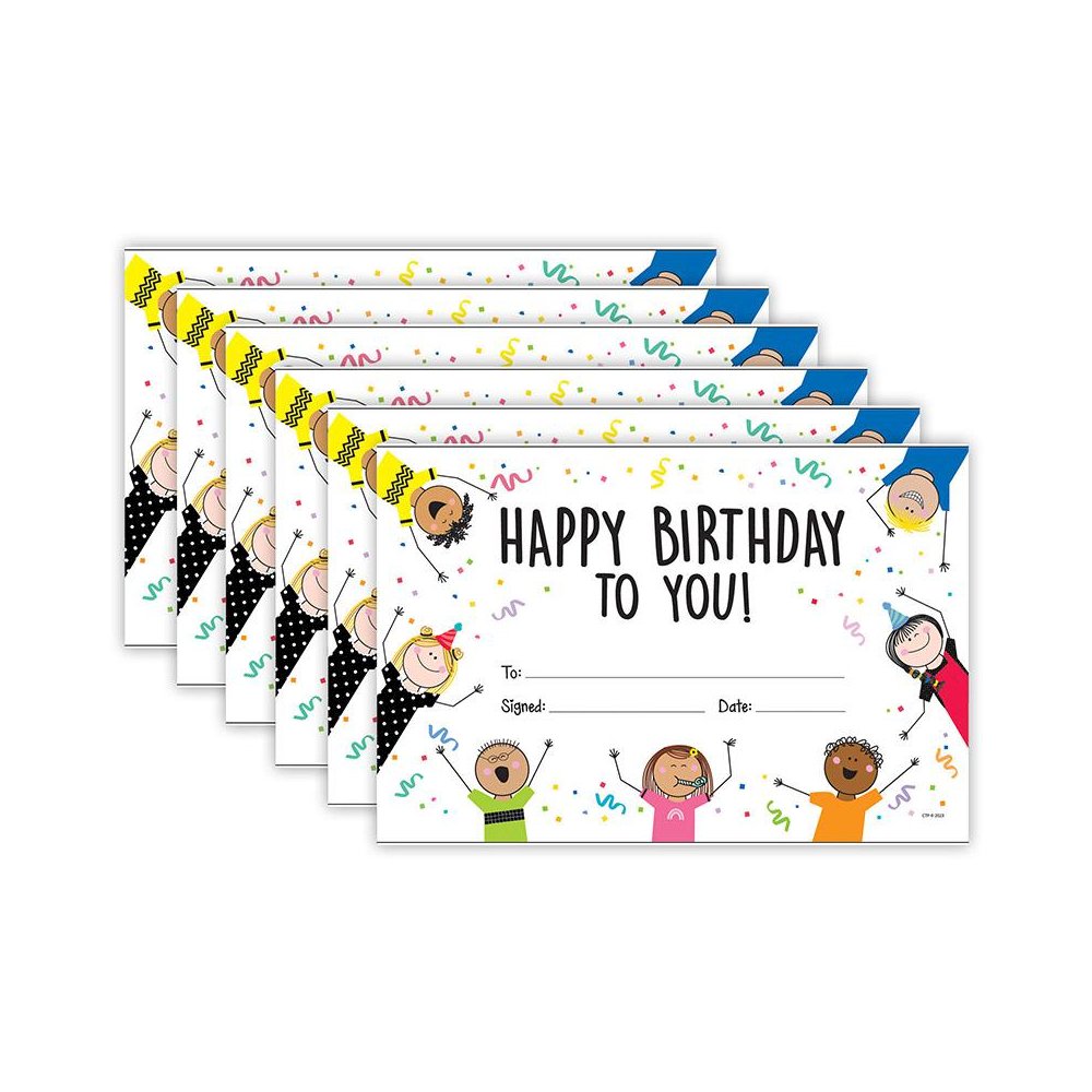 Stick Kids Happy Birthday Awards, 30 Per Pack, 6 Packs. Picture 2