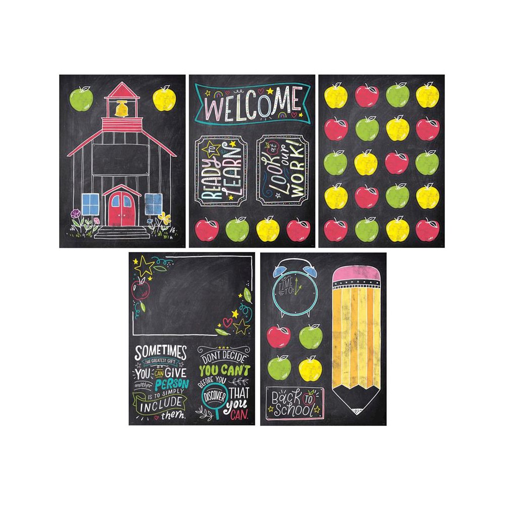 Chalk It Up! School Time Fun Bulletin Board Set. Picture 2