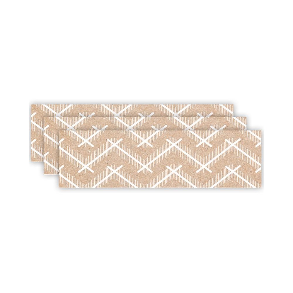 Krafty Pop Kraft Chevron EZ Border, 48 Feet Per Pack, 3 Packs. Picture 2