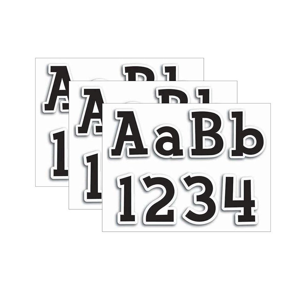 Fancy Black 4" Designer Letters, 210 Per Pack, 3 Packs. Picture 2