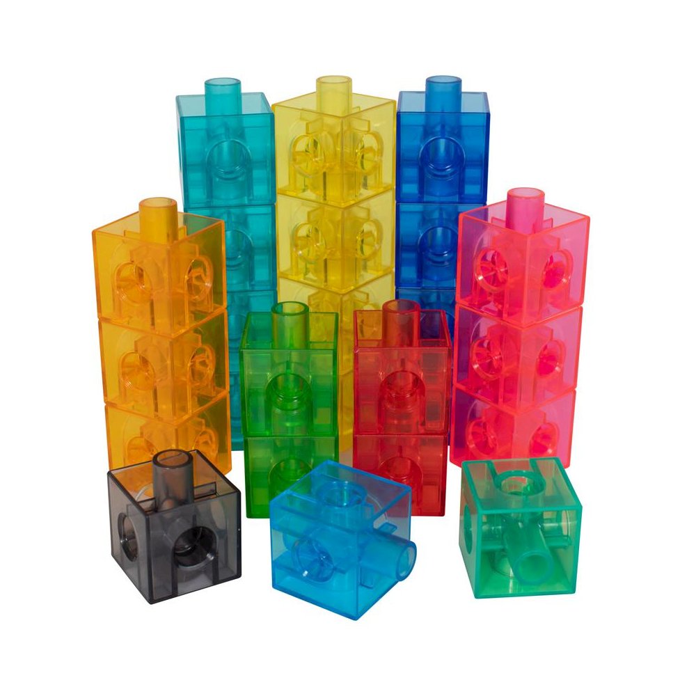 Translucent Linking Cubes - Set of 100 - 0.8 Inch. Picture 2